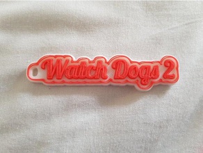 watch dogs 2 Schlüsselanhänger kundengebundene 3d print model - Mito3D