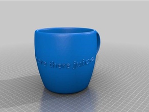 lá, o suco de caneca do agregado familiar copos 3d print model - Mito3D