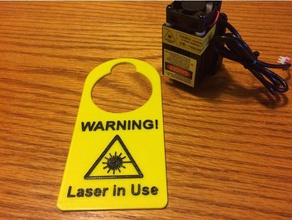laser engraver warning sign 3d printer accessories lasercut cut cutter 3d print model - Mito3D