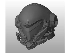 halo 5 copperhead helmet 3d printing halo5 spartan 3d print model - Mito3D