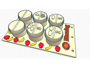 pill organizer elderly blinds organization 3d print model - Mito3D