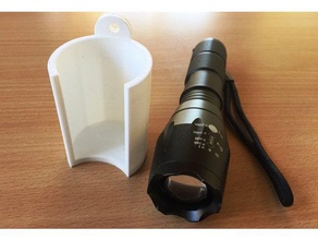 wallmount holder flashlight tools wall mount 3d print model - Mito3D
