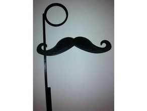 shorter stick mustache monocle accessories costume facial hair jewelry moustache toy wearable 3d print model - Mito3D