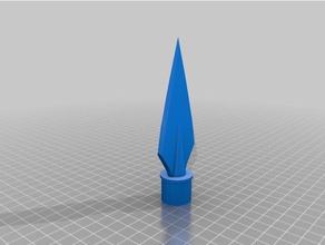 puntale freccia per tubo accessories gate 3d print model - Mito3D
