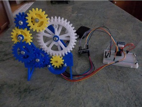 geared clock remix hobby adruino 3d print model - Mito3D