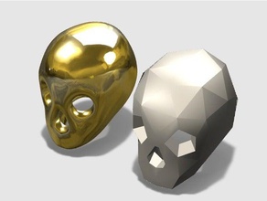 low poly-skull Menschen menschlicher Schädel low-poly 3d print model - Mito3D