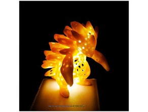sandslash lamps - voronoi style decor 3d lamp meshmixer pokemon figures go design 3d print model - Mito3D