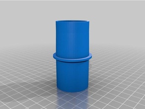 my customized vacuum hose adapter 2 parts 3d print model - Mito3D