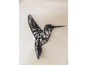kuş hattı 2d sanat dekorasyon 3d print model - Mito3D