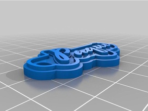 my customized multiline tag keychain paqui keychains 3d print model - Mito3D