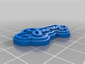 meine angepasste multiline-tag Schlüsselanhänger jorge kundengebundene 3d print model - Mito3D