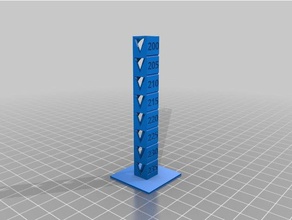 petg 235-200 temp calibration tower 3d printing tests customized 3d print model - Mito3D