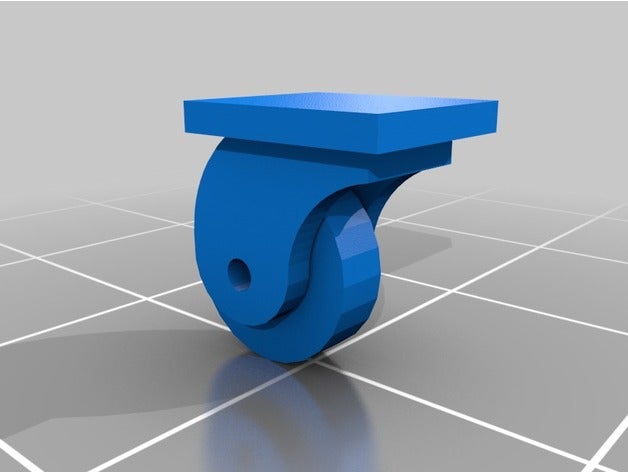 caster wheel scale 1 12 model furniture 3D print model - Mito3D