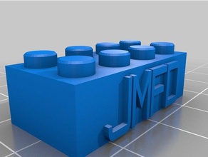 jmfd bloque lego collar de llavero juguetes construcción personalizado 3d print model - Mito3D