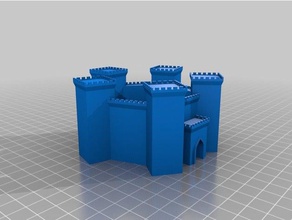 mon personnalisés forteresse médiévale générateur 2 bâtiments et structures personnalisé 3d print model - Mito3D