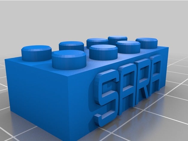 sara lego-block-Kette keychain Bau-Spielzeug kundengebundene 3D print model - Mito3D