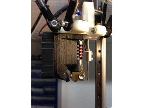 kossel mini fan shroud 3d printer parts 40mm cooling duct delta effector j-head j head cooler 3d print model - Mito3D