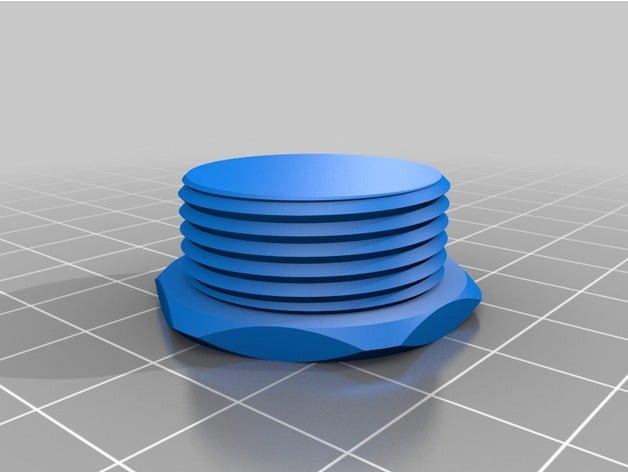 3 de 4 pulgadas tapón la tubería partes personalizado 3D print model - Mito3D