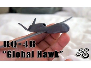 rq-4 global hawk veículos força aérea drone o militar a nasa marinha northrop grumman rq-4b 3d print model - Mito3D