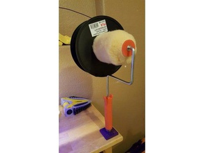 base plate paint roller 3d printer accessories filament spool holder 3d print model - Mito3D