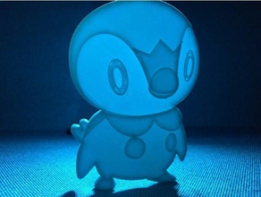 piplup le creature blu pinguino pokemon giocattolo 3d print model - Mito3D