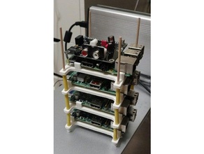 pi-3 Wand stapeln der Teller - Elektronik raspberry pi pi-Fall 3d print model - Mito3D