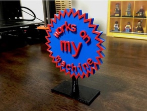 works my machine award funny trophy 3d print model - Mito3D