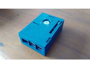 la funda protectora de raspberry pi 2 electrónica caso rapsberry caja protección raspberru frambuesa del ventilador 3d print model - Mito3D