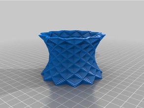 vase diabolo creux décor personnalisé 3d print model - Mito3D