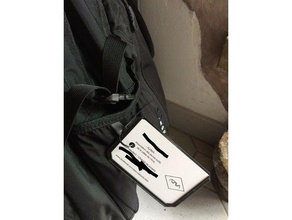 bag tag visit card office clip name 3d print model - Mito3D