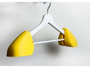 ikea cabide hack - maior suporte de ombro organização blusa gancho pano roupas couve camisa fantasia do 3d print model - Mito3D