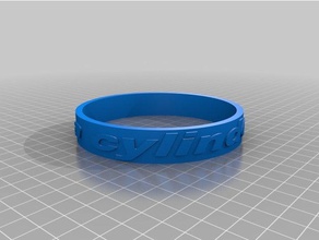 text cylinder rings 3d 3d print model - Mito3D