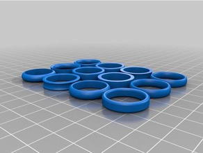 13 Ringe kundengebundene 3d print model - Mito3D