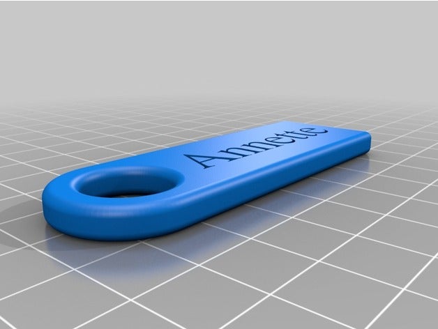 annette chave de cadeia os acessórios personalizado 3D print model - Mito3D