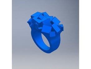 cube ring rings 3d print model - Mito3D