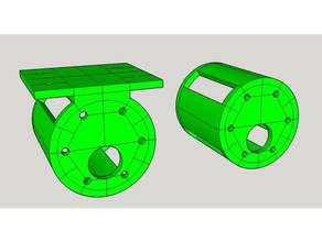 dc soportes de motor - 12v 1000rpm la robótica 3d print model - Mito3D