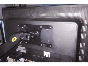 monitor vesa adapter 200x100mm 100x100mm computer 100x100 200x200 plate display holder mount tft adaptor 3d print model - Mito3D