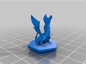 düşük poli fantezi masa - dragon birimi oyuncaklar ve oyunlar 3d print model - Mito3D