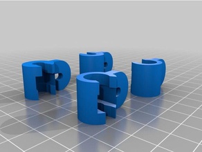 g2s diagonal clips de varilla remix Impresora 3d accesorios g2 pro geeetech openscad 3d print model - Mito3D