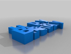 joyeux anniversaire les signes et logos 3d print model - Mito3D