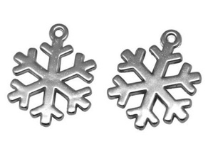 snowflake keychain 3d drawing printing keychains 3d print model - Mito3D