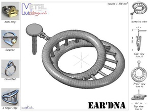 l'oreille'dna des boucles d'oreilles bijoux doreilles 3d print model - Mito3D