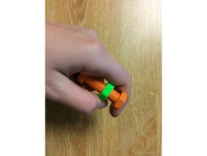imposible perno juegos y juguetes fidget juguete objeto la tuerca el tornillo 3d print model - Mito3D