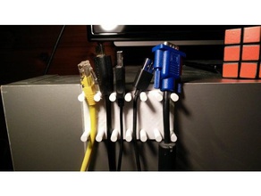 support de câble les gadgets la gestion des câbles fil 3d print model - Mito3D