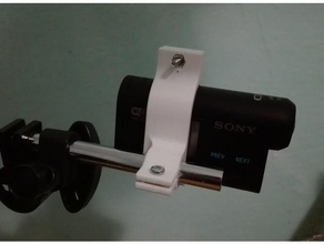 sony action cam hdr titular de la cámara accesorios montaje gopro actioncam 3d print model - Mito3D