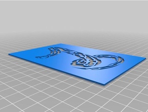 tribal serpent pochoir l'art des outils personnalisé 3d print model - Mito3D
