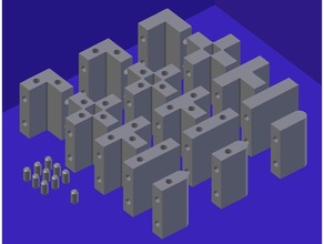 Anbau-Regal Quadrat erweitert Dekor wächst - Organisation Regal tileset wang 3d print model - Mito3D