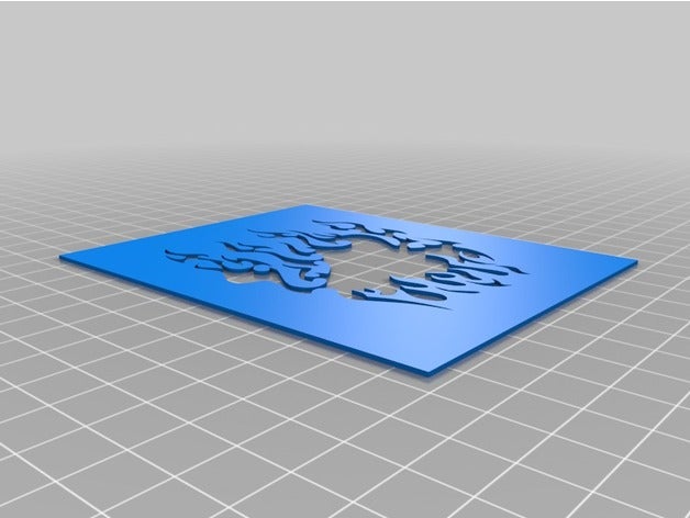 flame stencil art tools customized 3D print model - Mito3D