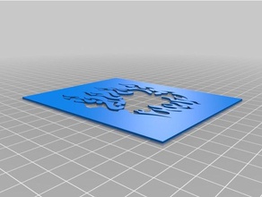 alev şablon sanat araçları özelleştirilmiş 3d print model - Mito3D