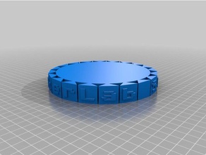 il mio flessibili su misura nome - bracciale skullspace makerlab bracciali 3d print model - Mito3D